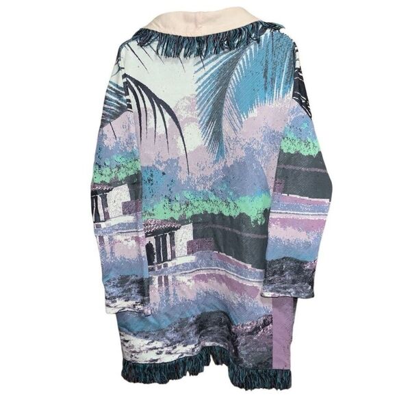 Aldo Martins Moira Fringed Cardigan Sweater Anthropologie Boho - Picture 6 of 11